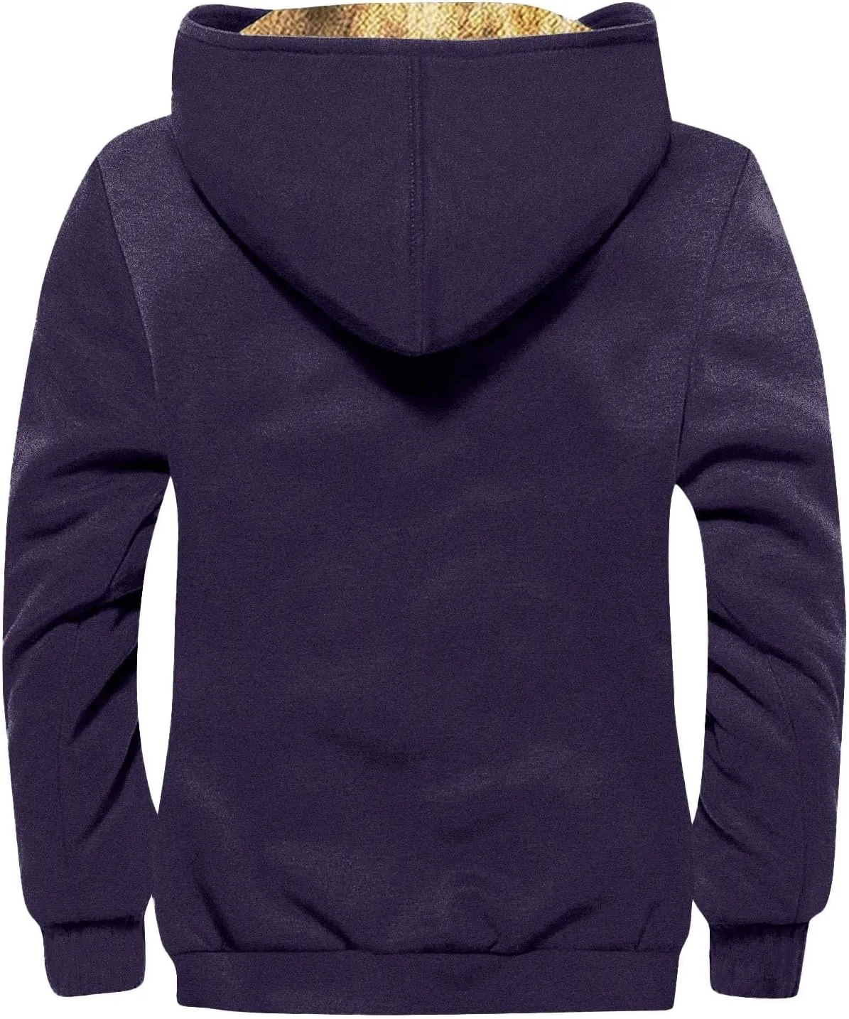 Ymosrh Men's Casual Jacket Zip Up Fleece Sherpa Lined Winter Thermal Sweatshirts Jackets Wind Resistant Casual Coats