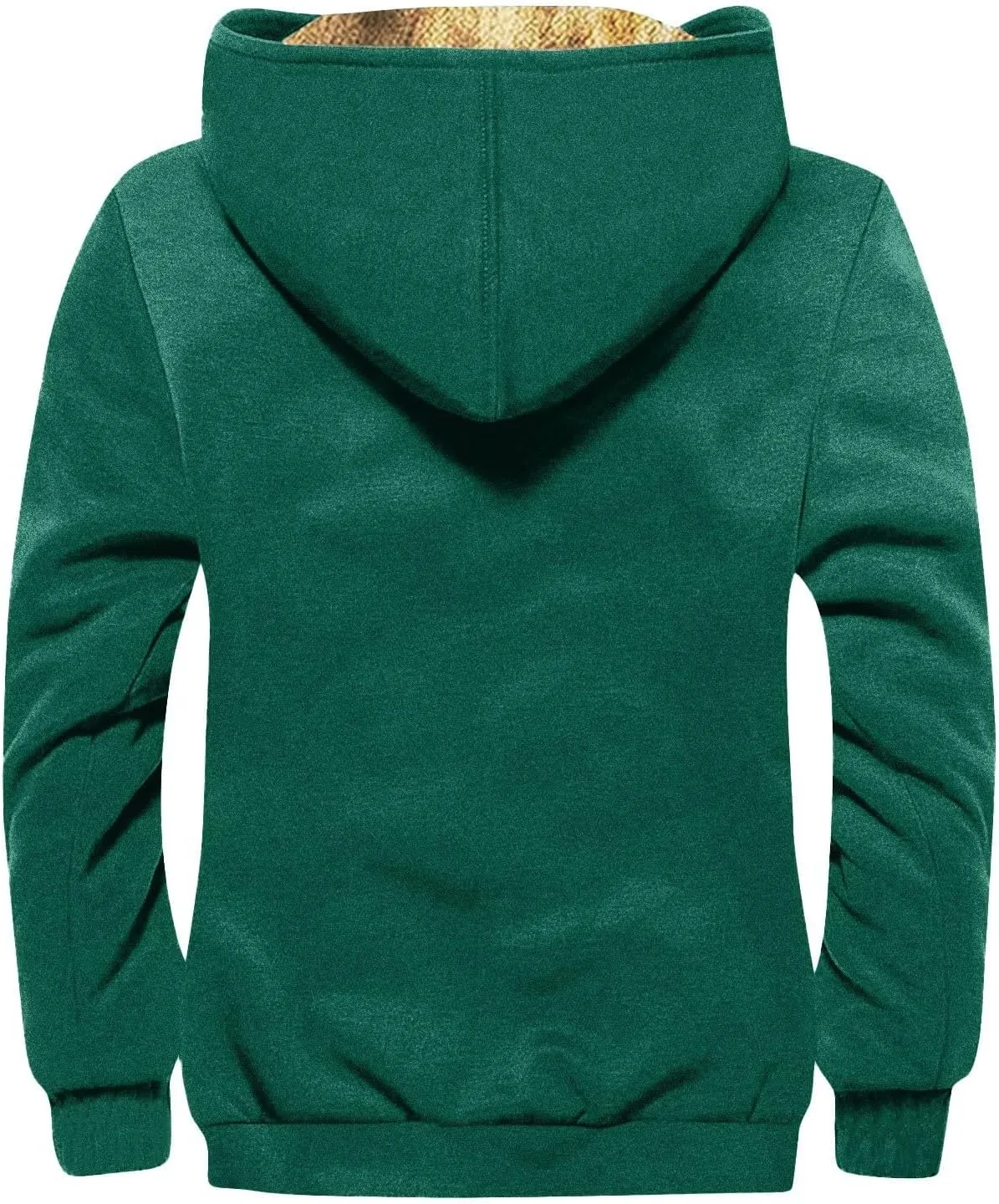 Ymosrh Men's Casual Jacket Zip Up Fleece Sherpa Lined Winter Thermal Sweatshirts Jackets Wind Resistant Casual Coats