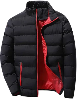 Ymosrh Men's Jacket Packable Puffer Lightweight Windproof Winter Coat Outwear Light Jackets for Men, L-5XL