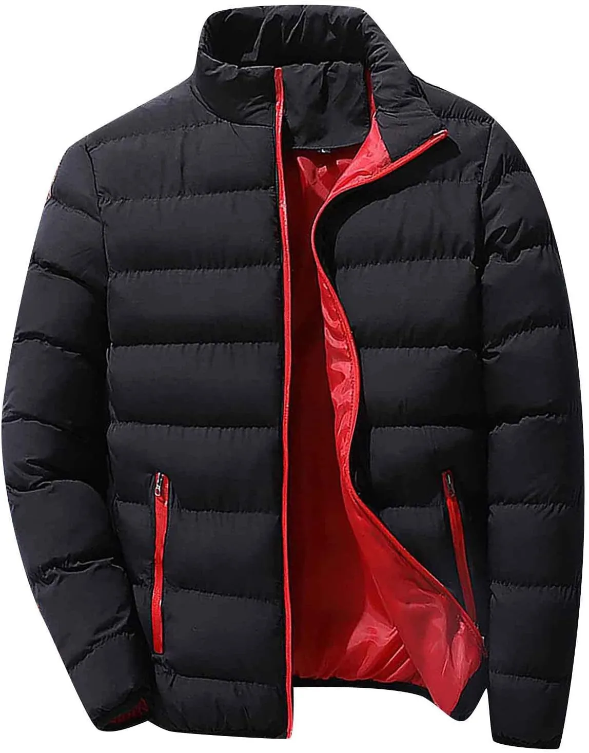 Ymosrh Men's Jacket Packable Puffer Lightweight Windproof Winter Coat Outwear Light Jackets for Men, L-5XL