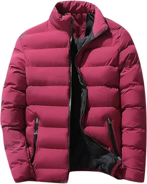 Ymosrh Men's Jacket Packable Puffer Lightweight Windproof Winter Coat Outwear Light Jackets for Men, L-5XL