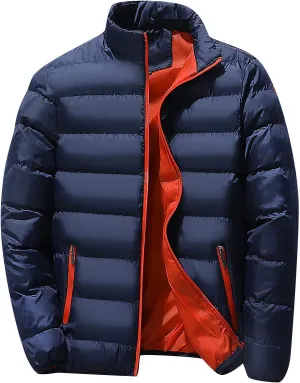 Ymosrh Men's Jacket Packable Puffer Lightweight Windproof Winter Coat Outwear Light Jackets for Men, L-5XL