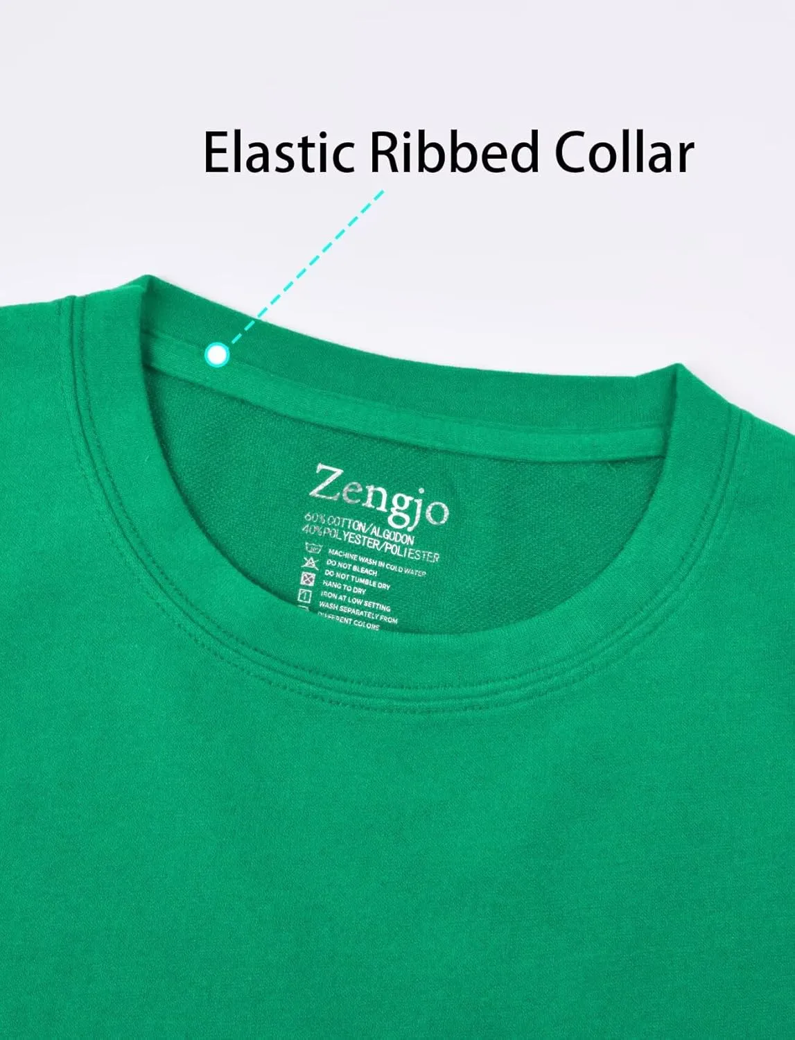 Zengjo Mens Crewneck T Shirts Relaxed Plain Soft Triblend Basic Tees