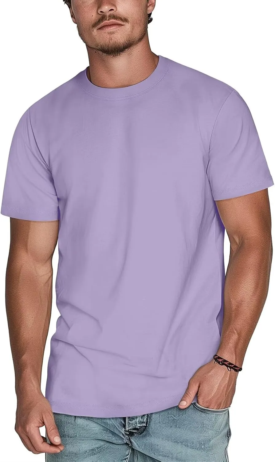 Zengjo Mens Crewneck T Shirts Relaxed Plain Soft Triblend Basic Tees