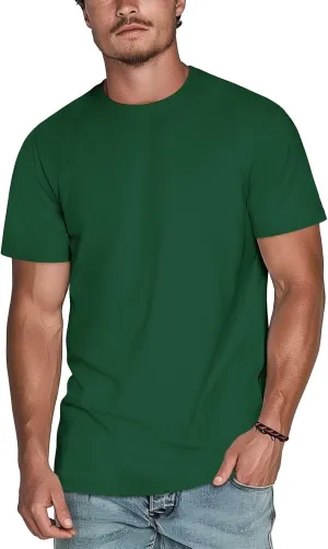 Zengjo Mens Crewneck T Shirts Relaxed Plain Soft Triblend Basic Tees