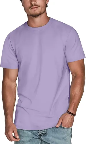Zengjo Mens Crewneck T Shirts Relaxed Plain Soft Triblend Basic Tees
