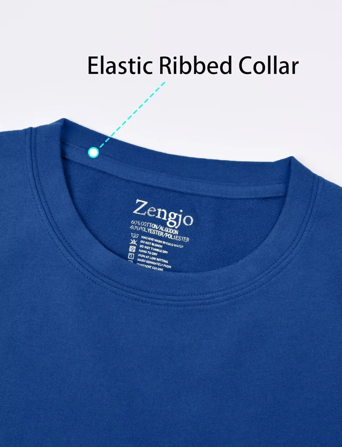 Zengjo Mens Crewneck T Shirts Relaxed Plain Soft Triblend Basic Tees