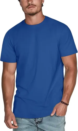 Zengjo Mens Crewneck T Shirts Relaxed Plain Soft Triblend Basic Tees