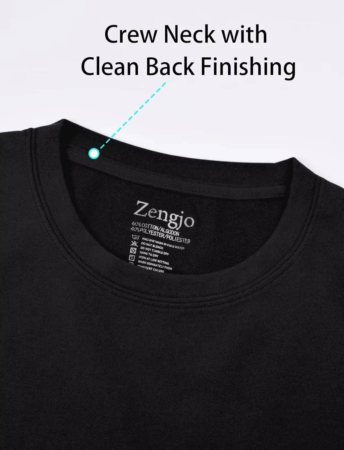 Zengjo Mens Crewneck T Shirts Relaxed Plain Soft Triblend Basic Tees