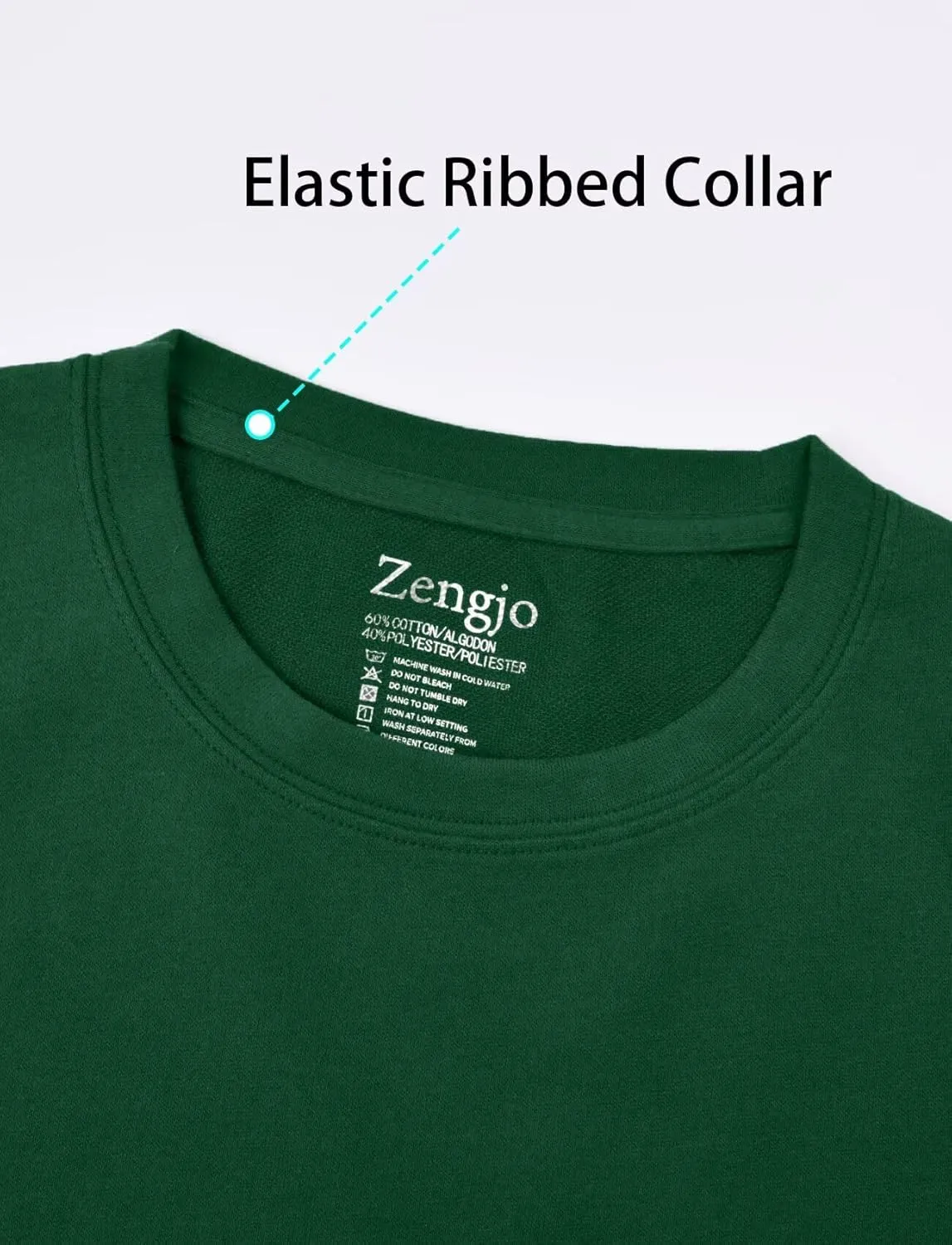 Zengjo Mens Crewneck T Shirts Relaxed Plain Soft Triblend Basic Tees