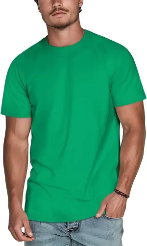 Zengjo Mens Crewneck T Shirts Relaxed Plain Soft Triblend Basic Tees