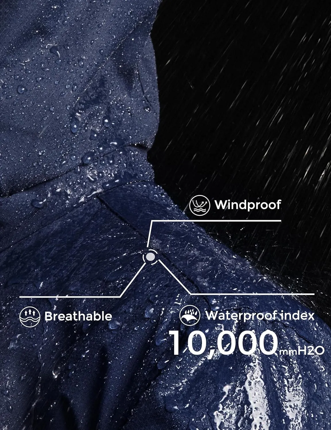 ZSHOW Boys' Waterproof Ski Jacket Windbproof Hooded Mountain Sportswear Outdoor Raincoat