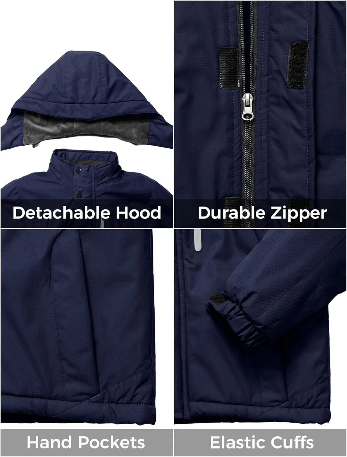 ZSHOW Boys' Waterproof Ski Jacket Windbproof Hooded Mountain Sportswear Outdoor Raincoat